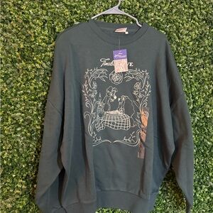 Disney Dark Green Tinker Bell Sweatshirt